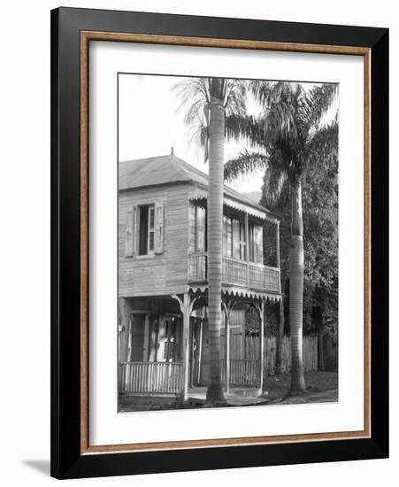 A House in Port Au Prince, 1908-09-Harry Hamilton Johnston-Framed Photographic Print