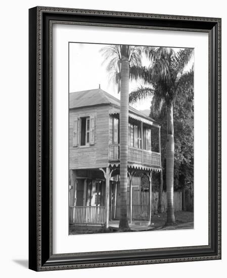 A House in Port Au Prince, 1908-09-Harry Hamilton Johnston-Framed Photographic Print