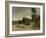 A House with Barn on a Dirt Road on the Moor-Anton Mauve-Framed Art Print