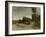 A House with Barn on a Dirt Road on the Moor-Anton Mauve-Framed Art Print