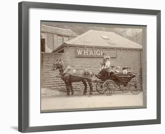 A Huddersfield Horse Cab-null-Framed Photographic Print