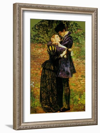 A Huguenot on St. Bartholomew's Day-John Everett Millais-Framed Art Print