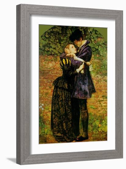 A Huguenot on St. Bartholomew's Day-John Everett Millais-Framed Art Print