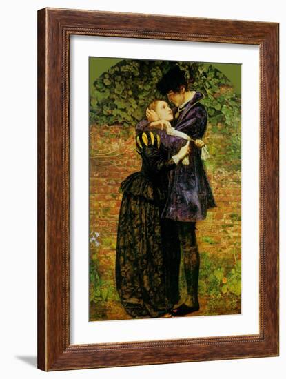 A Huguenot on St. Bartholomew's Day-John Everett Millais-Framed Art Print