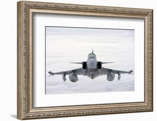 A Hungarian Air Force Jas-39 Gripen over Lithuania-Stocktrek Images-Framed Photographic Print