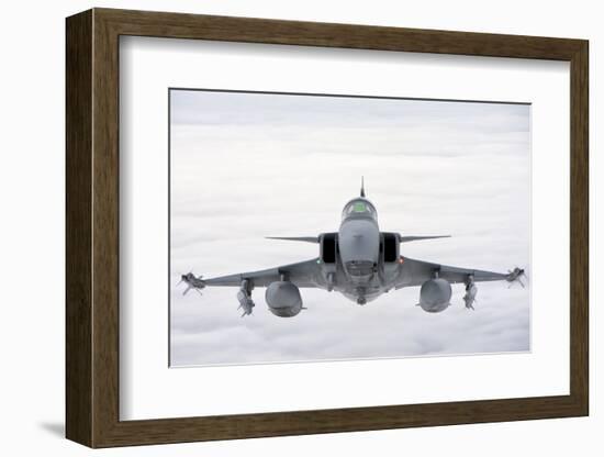 A Hungarian Air Force Jas-39 Gripen over Lithuania-Stocktrek Images-Framed Photographic Print