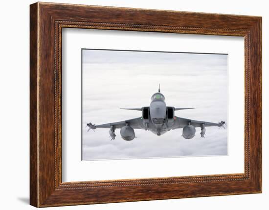 A Hungarian Air Force Jas-39 Gripen over Lithuania-Stocktrek Images-Framed Photographic Print