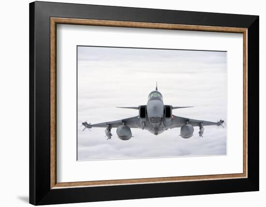 A Hungarian Air Force Jas-39 Gripen over Lithuania-Stocktrek Images-Framed Photographic Print