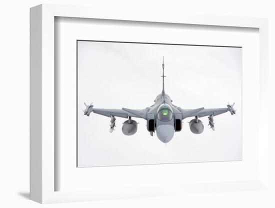A Hungarian Air Force Jas-39 Gripen over Lithuania-Stocktrek Images-Framed Photographic Print
