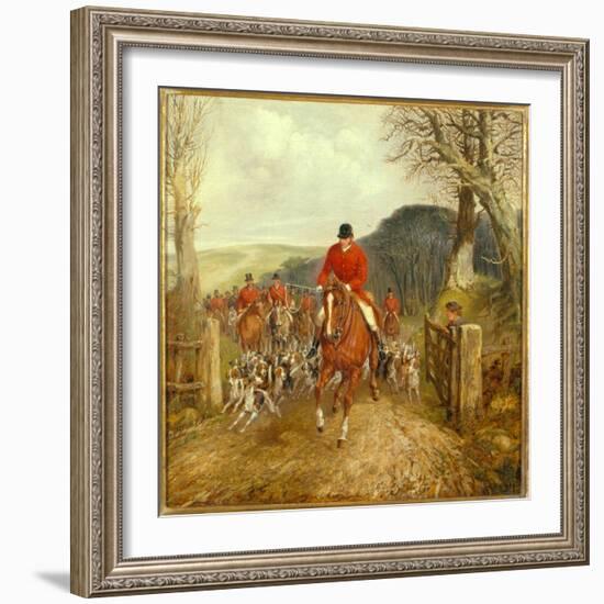 A Hunt Going Through a Gate-Henry Thomas Alken-Framed Giclee Print