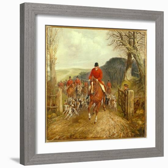 A Hunt Going Through a Gate-Henry Thomas Alken-Framed Giclee Print