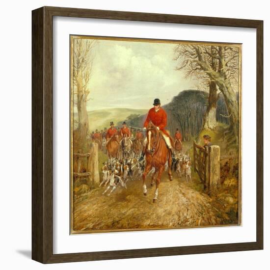 A Hunt Going Through a Gate-Henry Thomas Alken-Framed Giclee Print