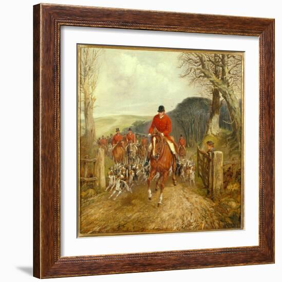 A Hunt Going Through a Gate-Henry Thomas Alken-Framed Giclee Print