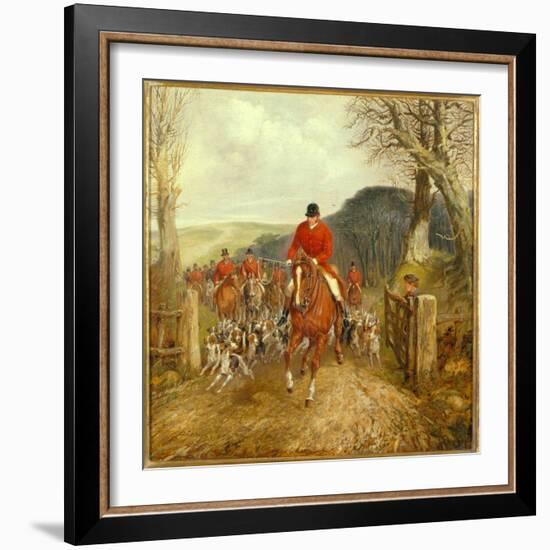 A Hunt Going Through a Gate-Henry Thomas Alken-Framed Giclee Print