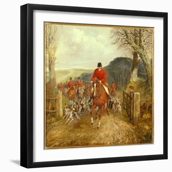 A Hunt Going Through a Gate-Henry Thomas Alken-Framed Giclee Print