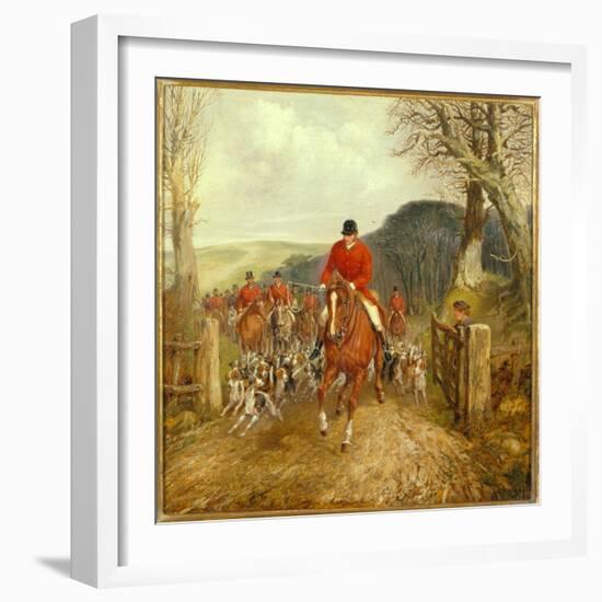 A Hunt Going Through a Gate-Henry Thomas Alken-Framed Giclee Print