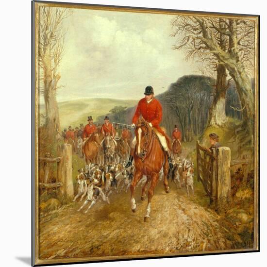 A Hunt Going Through a Gate-Henry Thomas Alken-Mounted Giclee Print