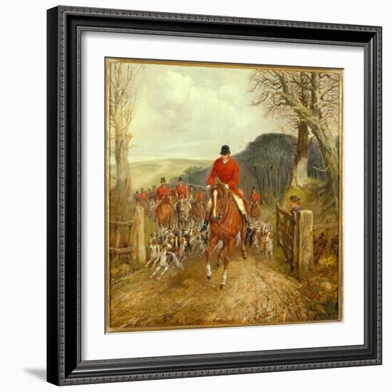 A Hunt Going Through a Gate-Henry Thomas Alken-Framed Giclee Print