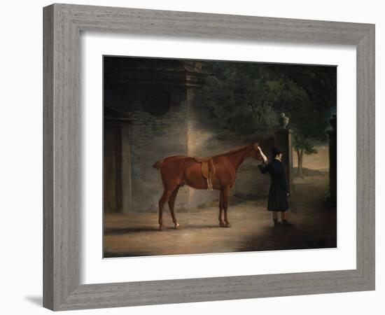 A Hunter and Groom in a Courtyard, 1816-Henry Thomas Alken-Framed Giclee Print