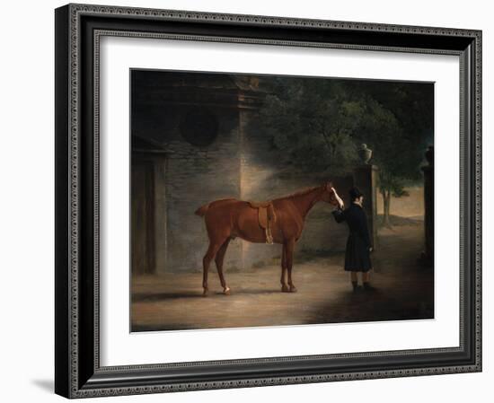 A Hunter and Groom in a Courtyard, 1816-Henry Thomas Alken-Framed Giclee Print