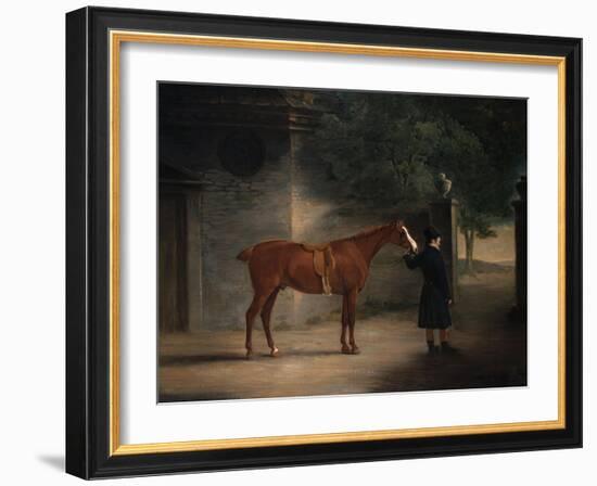 A Hunter and Groom in a Courtyard, 1816-Henry Thomas Alken-Framed Giclee Print