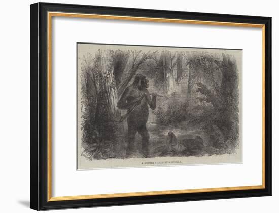 A Hunter Killed by a Gorilla-null-Framed Giclee Print