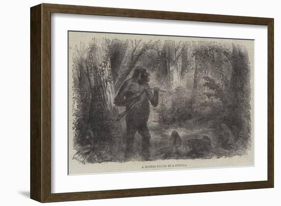 A Hunter Killed by a Gorilla-null-Framed Giclee Print