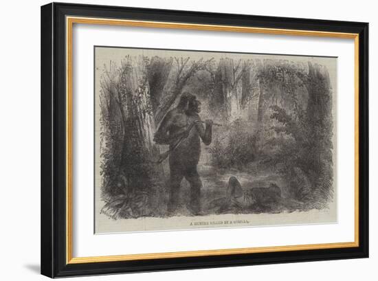 A Hunter Killed by a Gorilla-null-Framed Giclee Print