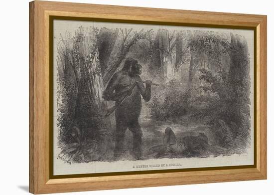 A Hunter Killed by a Gorilla-null-Framed Premier Image Canvas