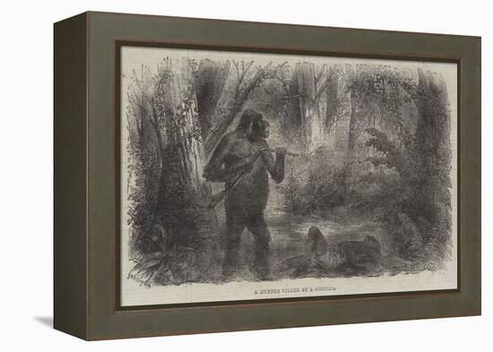 A Hunter Killed by a Gorilla-null-Framed Premier Image Canvas