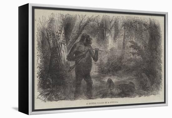 A Hunter Killed by a Gorilla-null-Framed Premier Image Canvas