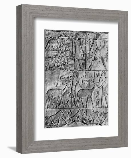 A Hunting Scene from the Tomb of Ptahhotep, Near Saqqara, Egypt, C2650 BC-null-Framed Giclee Print