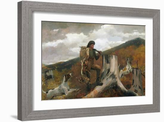 A Huntsman And Dogs-Winslow Homer-Framed Giclee Print