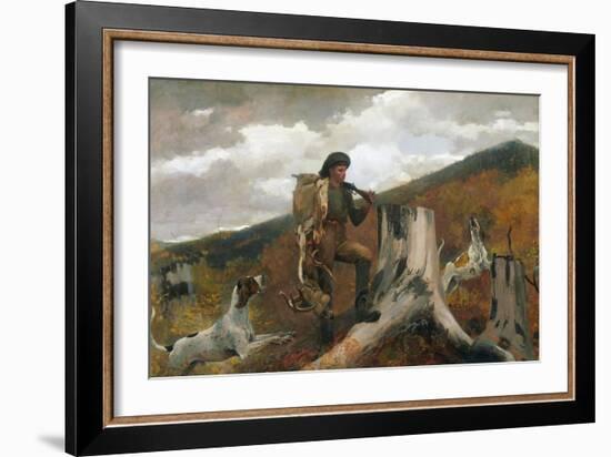 A Huntsman And Dogs-Winslow Homer-Framed Giclee Print