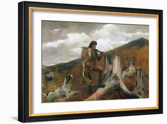 A Huntsman And Dogs-Winslow Homer-Framed Giclee Print