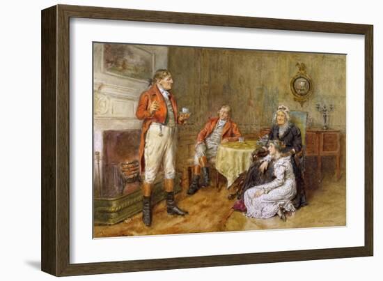 A Huntsman Reciting a Tale (W/C)-George Goodwin Kilburne-Framed Giclee Print