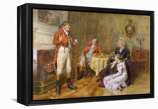 A Huntsman Reciting a Tale (W/C)-George Goodwin Kilburne-Framed Premier Image Canvas