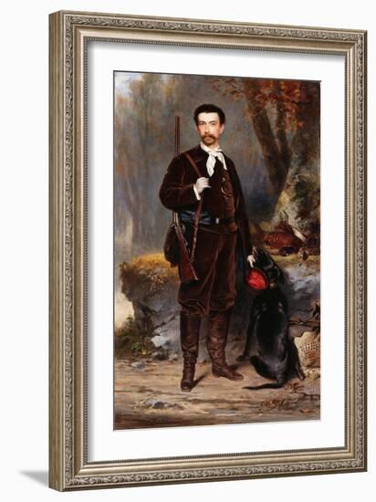 A Huntsman with a Dog-Charles Edouard Boutibonne-Framed Giclee Print