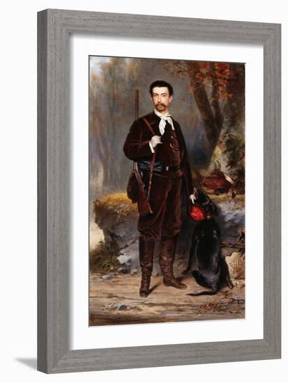 A Huntsman with a Dog-Charles Edouard Boutibonne-Framed Giclee Print