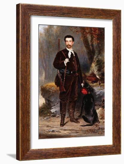 A Huntsman with a Dog-Charles Edouard Boutibonne-Framed Giclee Print