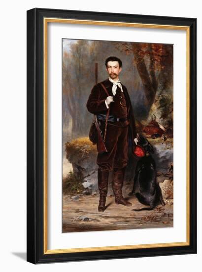 A Huntsman with a Dog-Charles Edouard Boutibonne-Framed Giclee Print