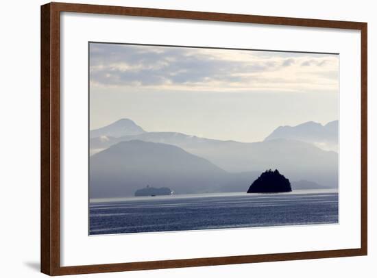 A Hurtigruten Cruise Boat in the Fjords of Norway, Scandinavia, Europe-Olivier Goujon-Framed Photographic Print