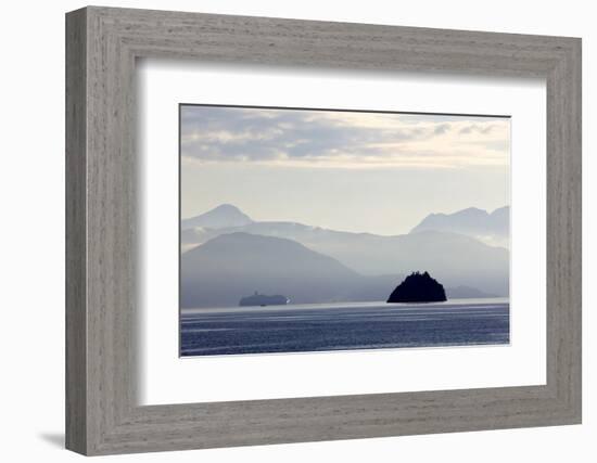 A Hurtigruten Cruise Boat in the Fjords of Norway, Scandinavia, Europe-Olivier Goujon-Framed Photographic Print