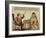 A Husband and Wife Spend an Evening at Home Intaglio Print-null-Framed Giclee Print