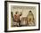 A Husband and Wife Spend an Evening at Home Intaglio Print-null-Framed Giclee Print