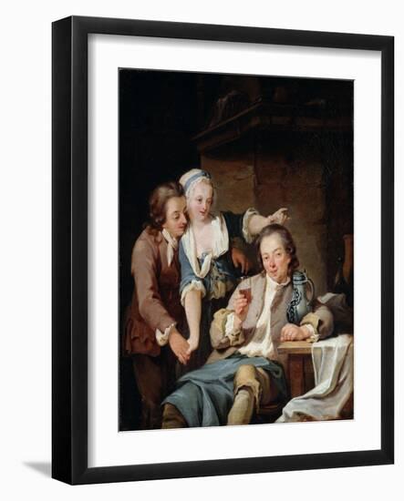 A Husband Deceived (Wine and Lov), 1765-Georg Melchior Kraus-Framed Giclee Print