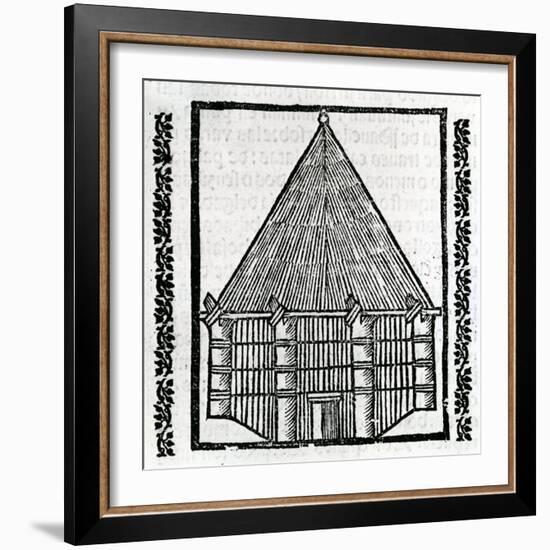 A Hut from 'La Historia General De Las Indias' 1547-Christopher Columbus-Framed Giclee Print