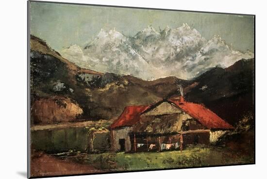 A Hut in the Mountains, C1874-Gustave Courbet-Mounted Giclee Print
