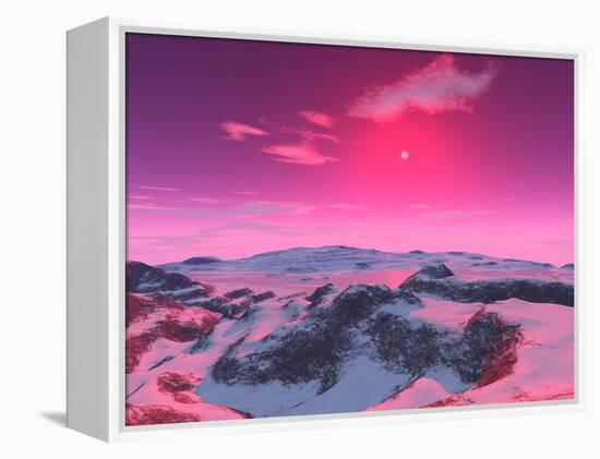 A Hypothetical Planet Orbiting a Red Dwarf Star-Stocktrek Images-Framed Premier Image Canvas