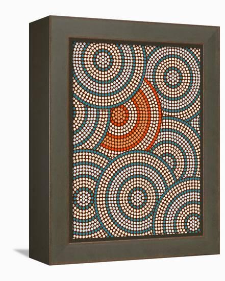 A Illustration Based On Aboriginal Style Of Dot Painting Depicting Circle Background-deboracilli-Framed Stretched Canvas